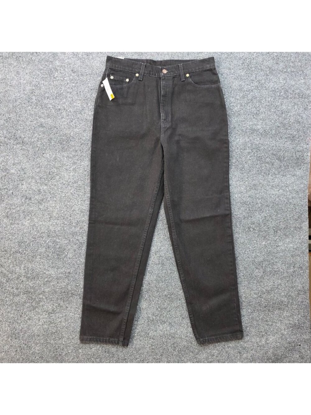 Vintage 90s NEW Levi's 521 14 Short Black Jeans Tapered Leg USA High Rise